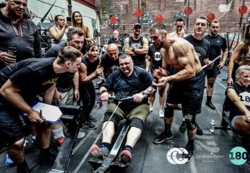 Cross fit training in a gym